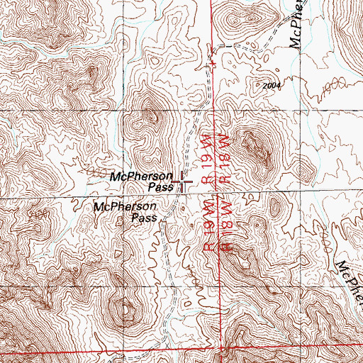 Topographic Map of McPherson Pass, AZ
