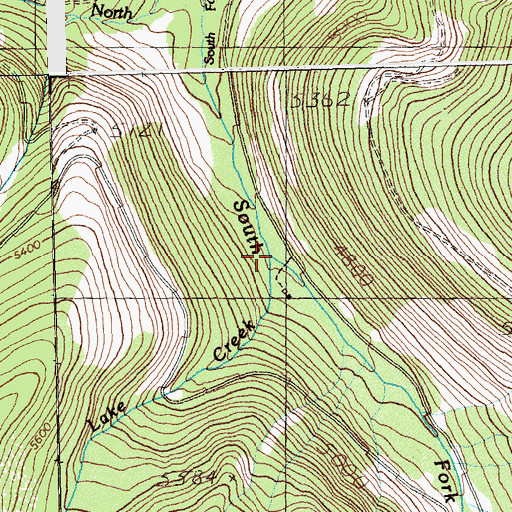 Topographic Map of Lake Creek, MT