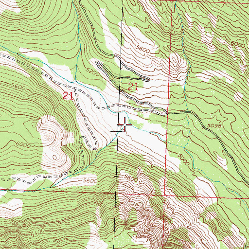Topographic Map of Lake Creek, MT