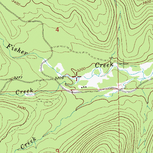 Topographic Map of Lake Creek, MT