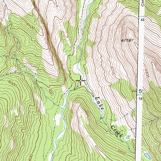 Topographic Map of Lake Creek, MT