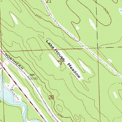 Topographic Map of Lake House Meadow, MT
