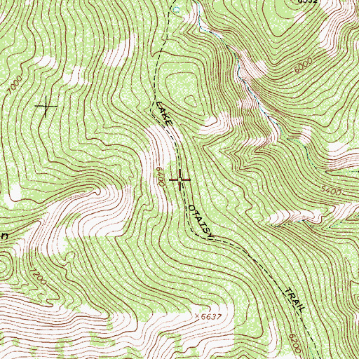 Topographic Map of Lake Otatsy Trail, MT