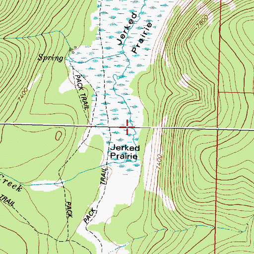 Topographic Map of Lambrecht Creek, MT
