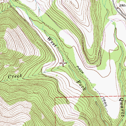 Topographic Map of Lamoka Creek, MT