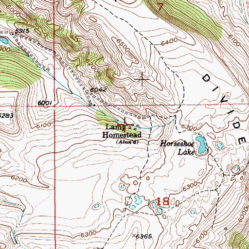 Topographic Map of Lamp Homestead, MT