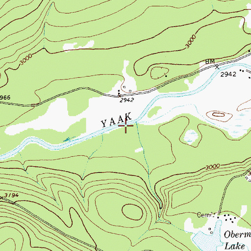 Topographic Map of Lang Creek, MT