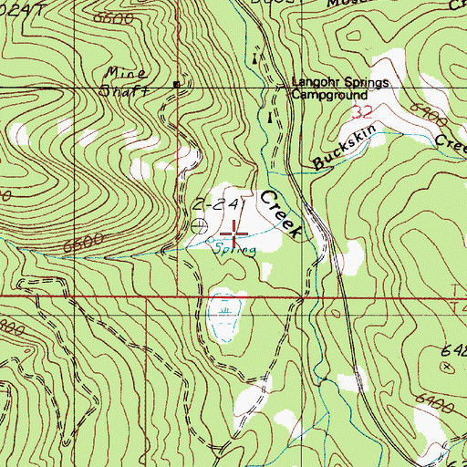 Topographic Map of Langohr Springs Campground, MT
