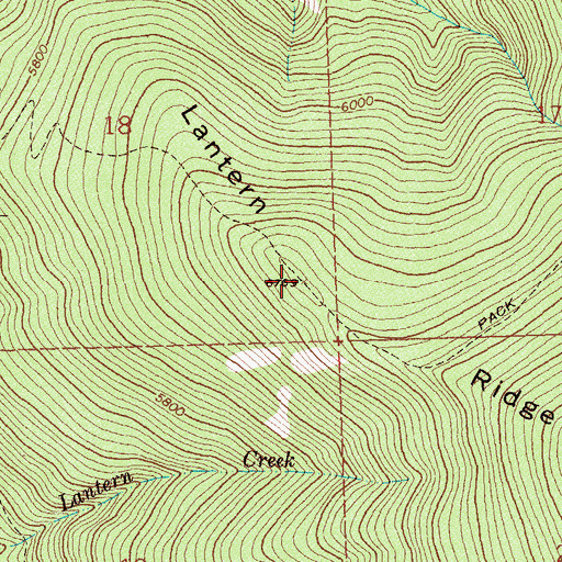 Topographic Map of Lantern Ridge, MT