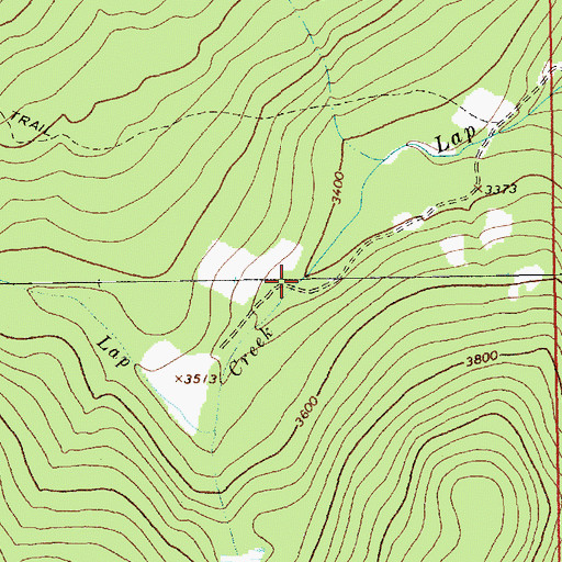 Topographic Map of Lap Creek, MT