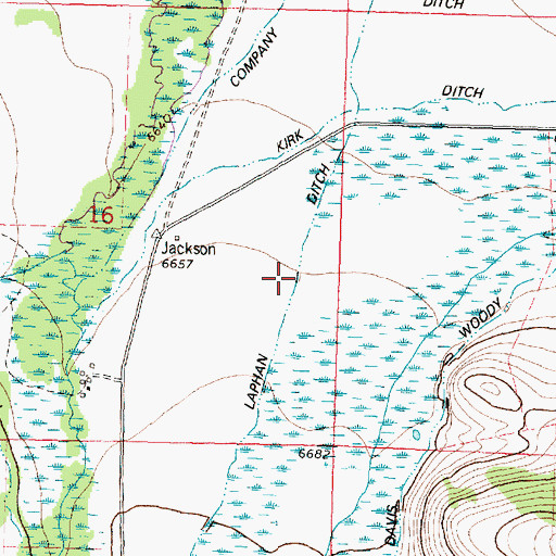 Topographic Map of Laphan Ditch, MT