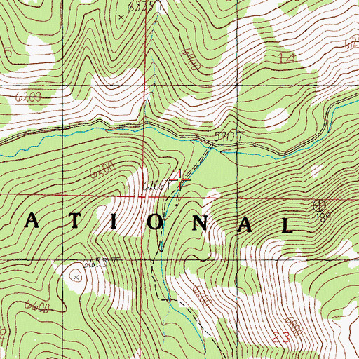 Topographic Map of Larabee Gulch, MT