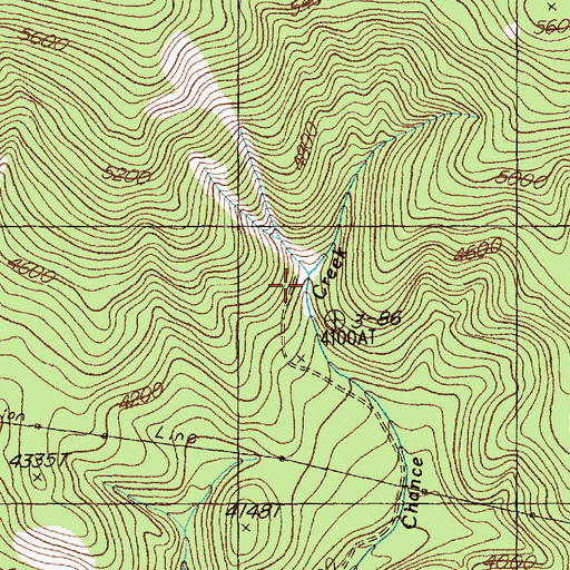 Topographic Map of Last Chance Mines, MT