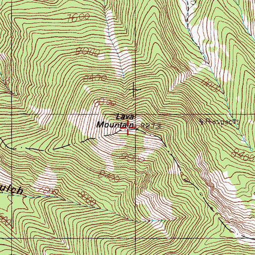 Topographic Map of Lava Mountain, MT