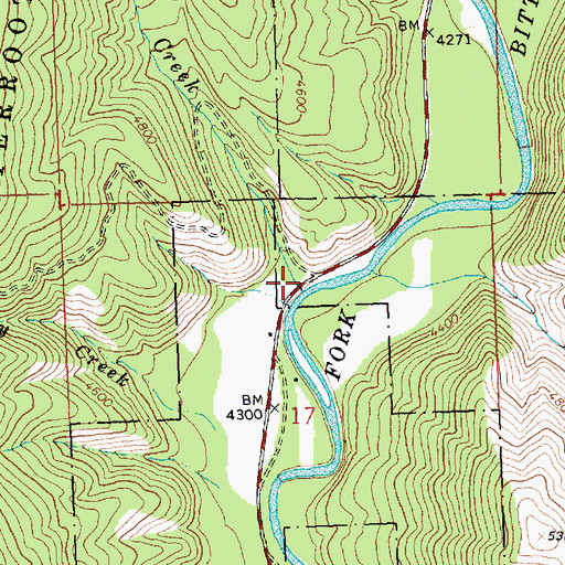 Topographic Map of Lavene Creek, MT