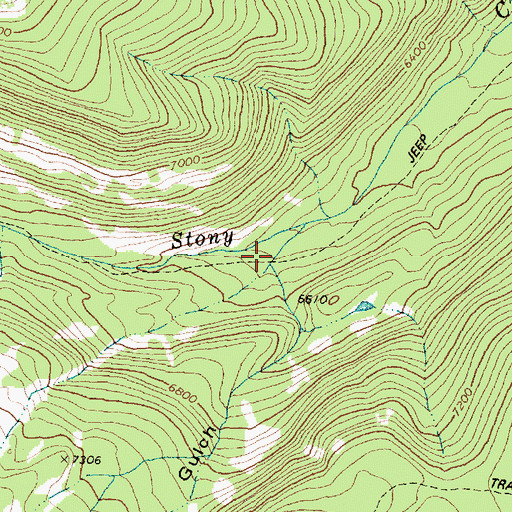 Topographic Map of Lawrie Gulch, MT