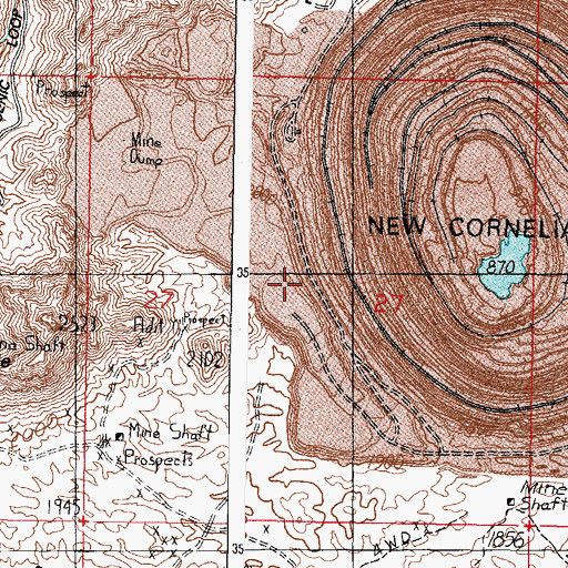 Topographic Map of Arkansas Mountain, AZ