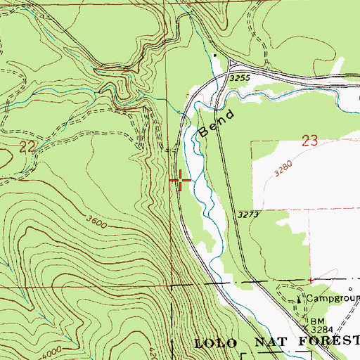 Topographic Map of Lazier Creek, MT