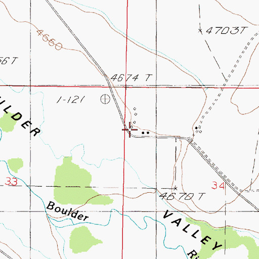 Topographic Map of Lazy T Ranch, MT