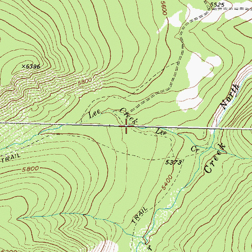Topographic Map of Lee Creek, MT