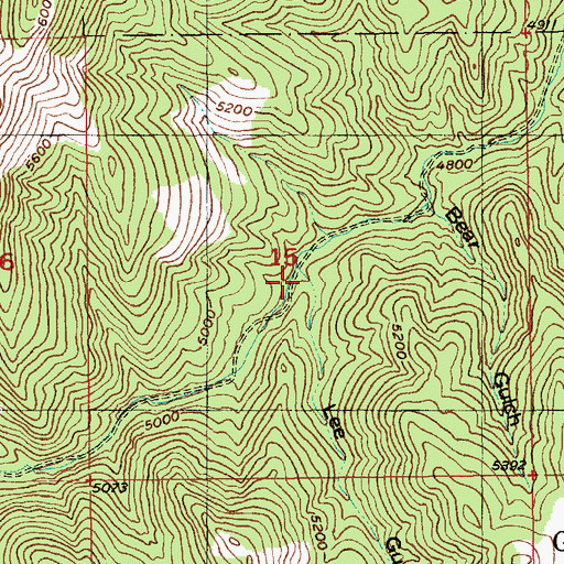 Topographic Map of Lee Gulch, MT