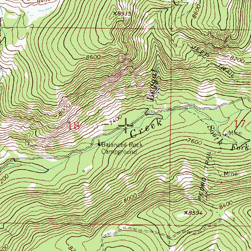 Topographic Map of Leggat Creek, MT