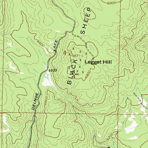 Topographic Map of Legget Hill, MT