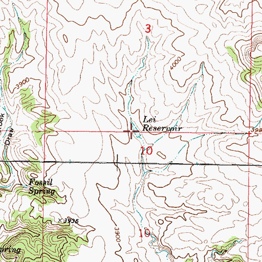 Topographic Map of Lei Reservoir, MT