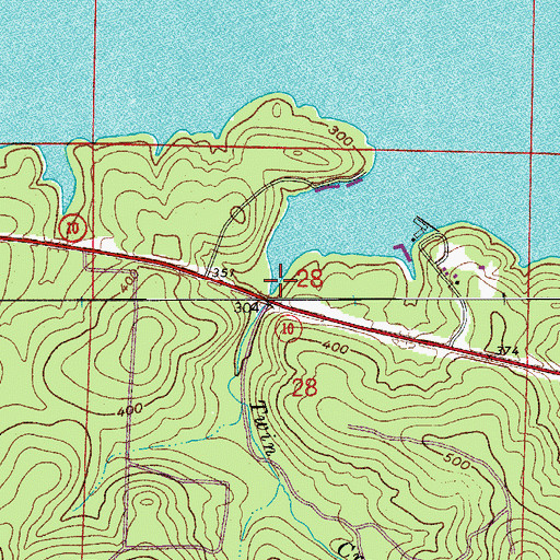 Topographic Map of Twin Creek, AR
