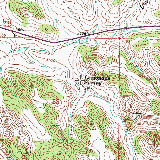 Topographic Map of Lemonade Spring, MT