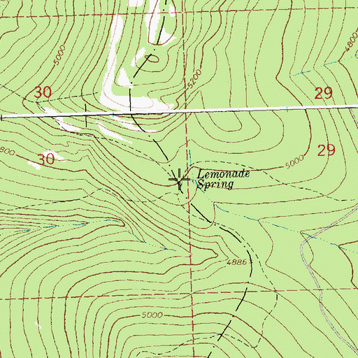 Topographic Map of Lemonade Spring, MT