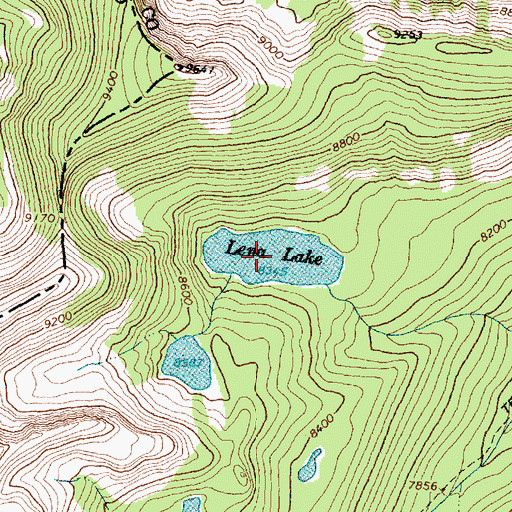 Topographic Map of Lena Lake, MT
