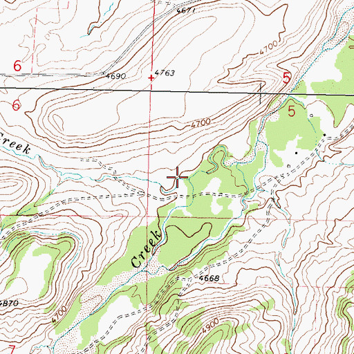 Topographic Map of Lenstra Creek, MT