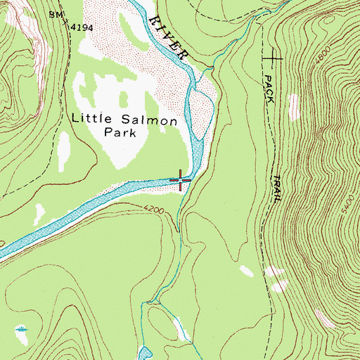 Topographic Map of Lewis Creek, MT