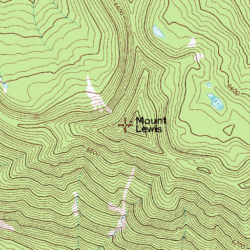 Topographic Map of Mount Lewis, MT