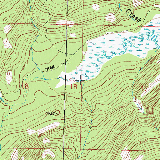 Topographic Map of Lews Creek, MT