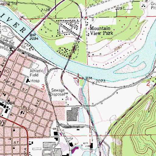 Topographic Map of Libby Creek, MT