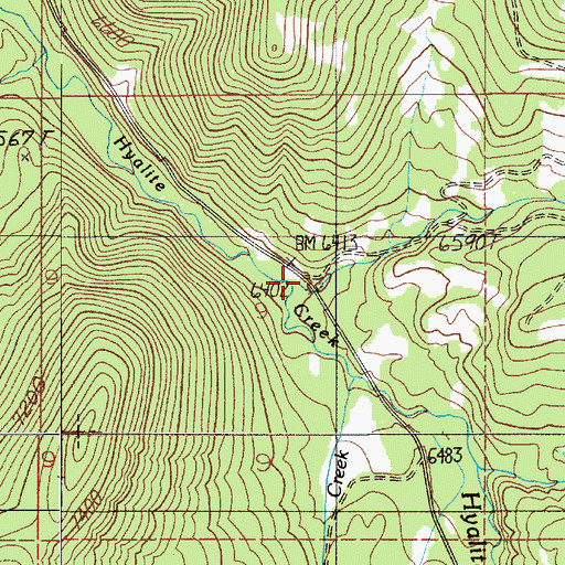 Topographic Map of Lick Creek, MT