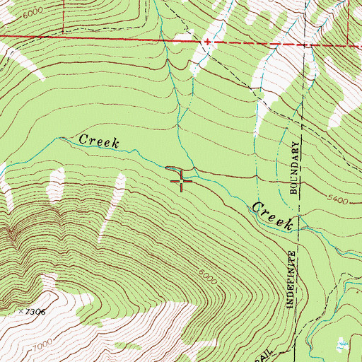 Topographic Map of Lick Creek, MT