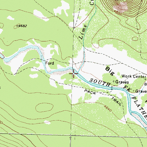 Topographic Map of Lime Creek, MT