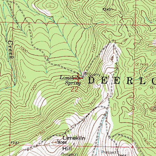 Topographic Map of Limekiln Spring, MT