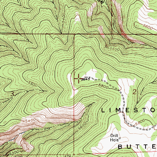 Topographic Map of Limestone Butte, MT