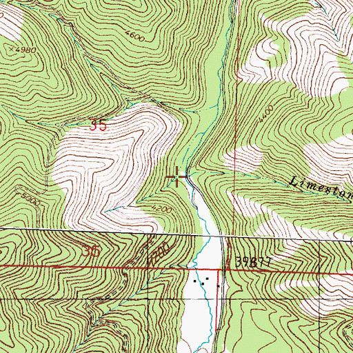 Topographic Map of Limestone Creek, MT