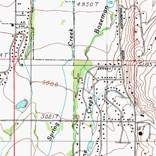 Topographic Map of Limestone Creek, MT