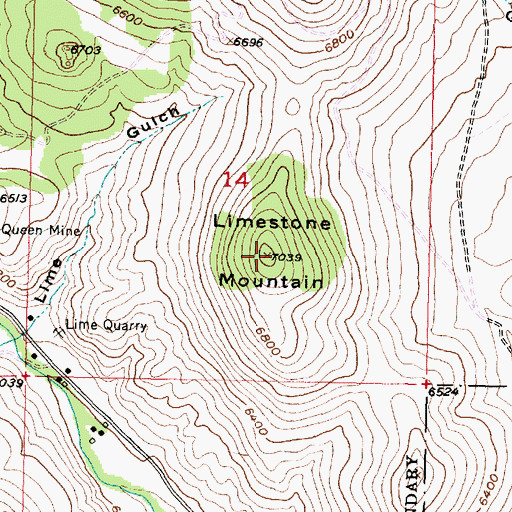 Topographic Map of Limestone Mountain, MT
