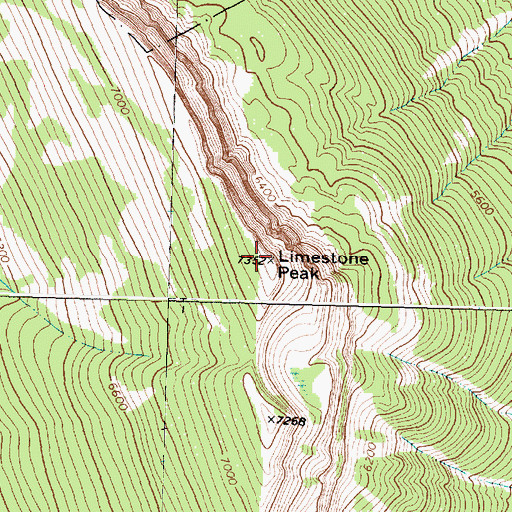Topographic Map of Limestone Peak, MT