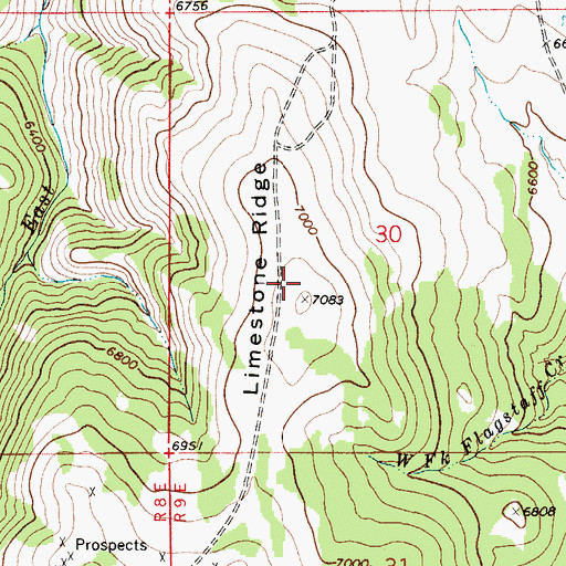 Topographic Map of Limestone Ridge, MT