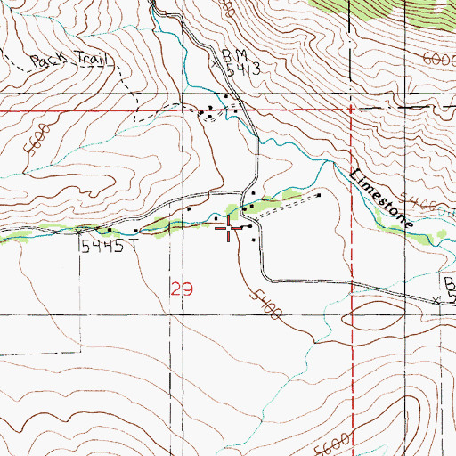 Topographic Map of Limestone School (historical), MT