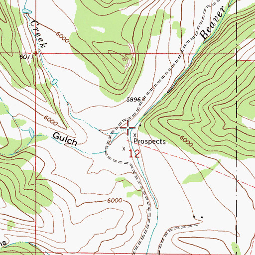 Topographic Map of Lind Creek, MT