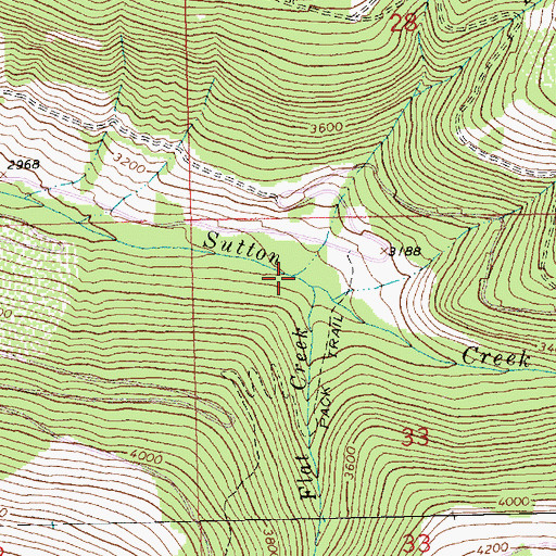 Topographic Map of Lion Creek, MT